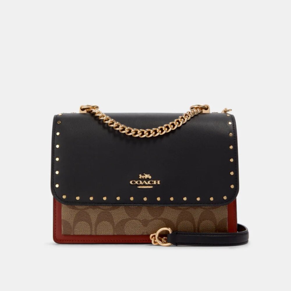 Klare Crossbody In Signature Canvas With Rivets